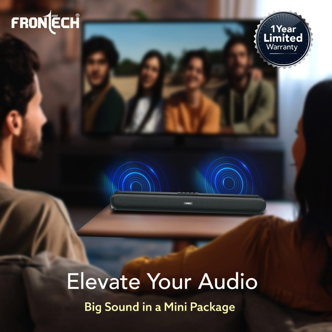 Frontech Mini Soundbar | Bluetooth 5.0, 1200mAh Battery, 30W Sound, TF Card Support (SW-0191) Frontech Mini Soundbar | Bluetooth 5.0, 1200mAh Battery, 30W Sound, TF Card Support (SW-0191)